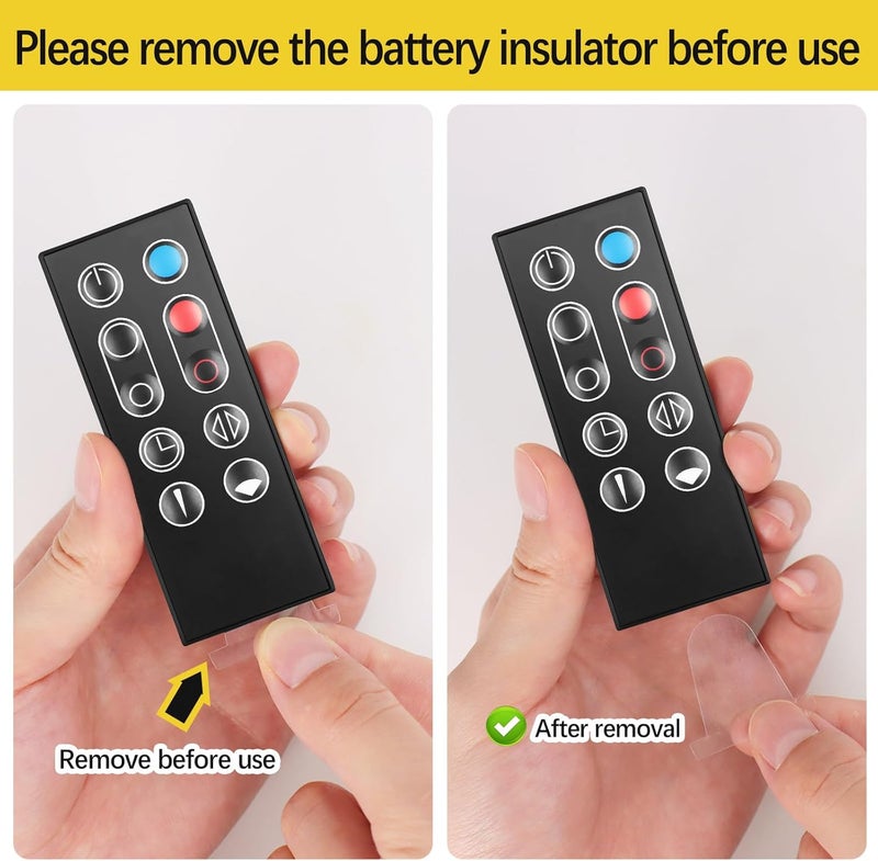Tendodo 966538-01 Replacement Fan Remote Control for Dyson AM09 Hot + Cool Heater Tower Fan with Battery with Magnetism - Image 4